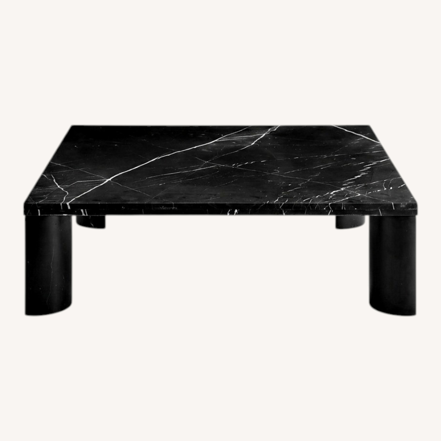 Kathy Kuo Home Black Marble Coffee Table - image-0