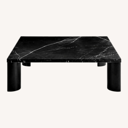 Used Kathy Kuo Home Black Marble Coffee Table for sale on AptDeco