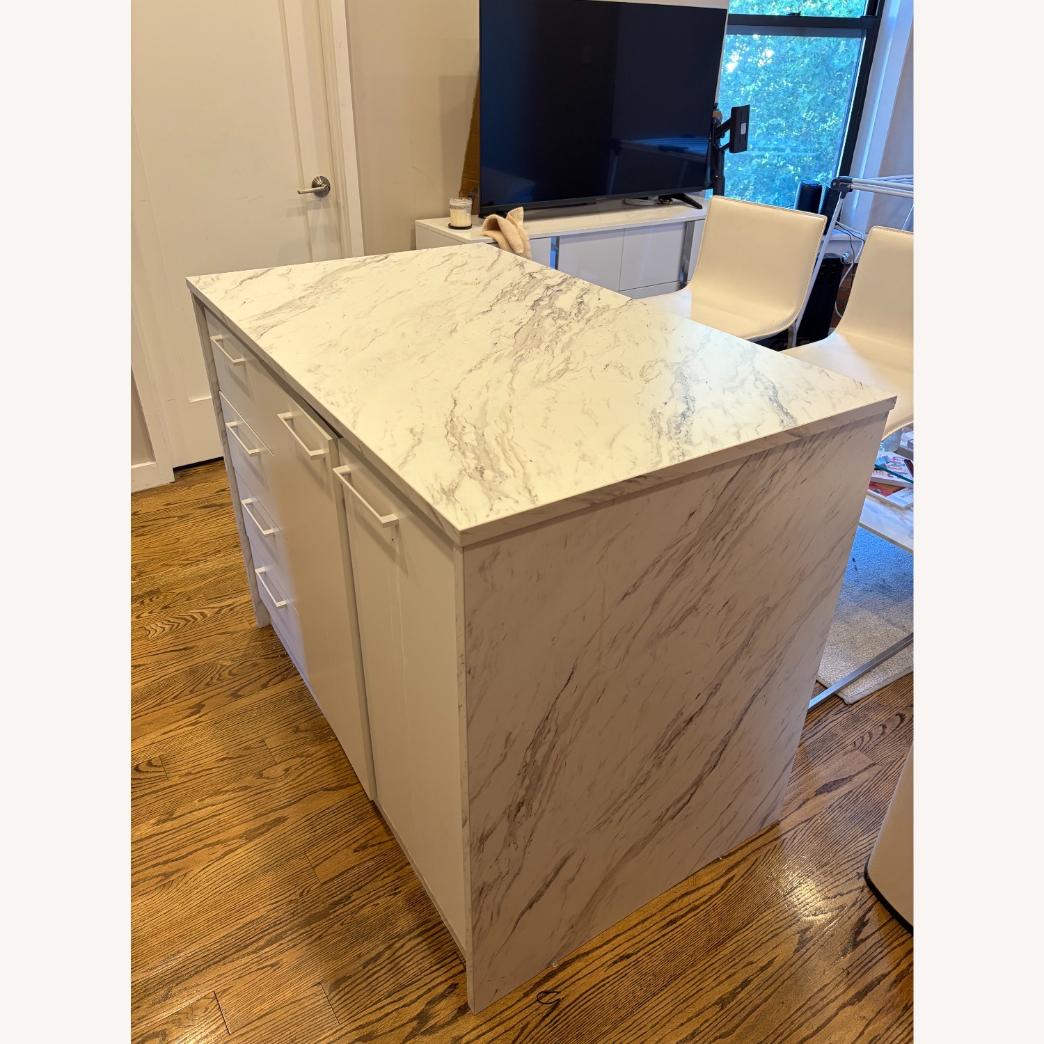 South Shore Furniture Marble Kitchen Island - image-6