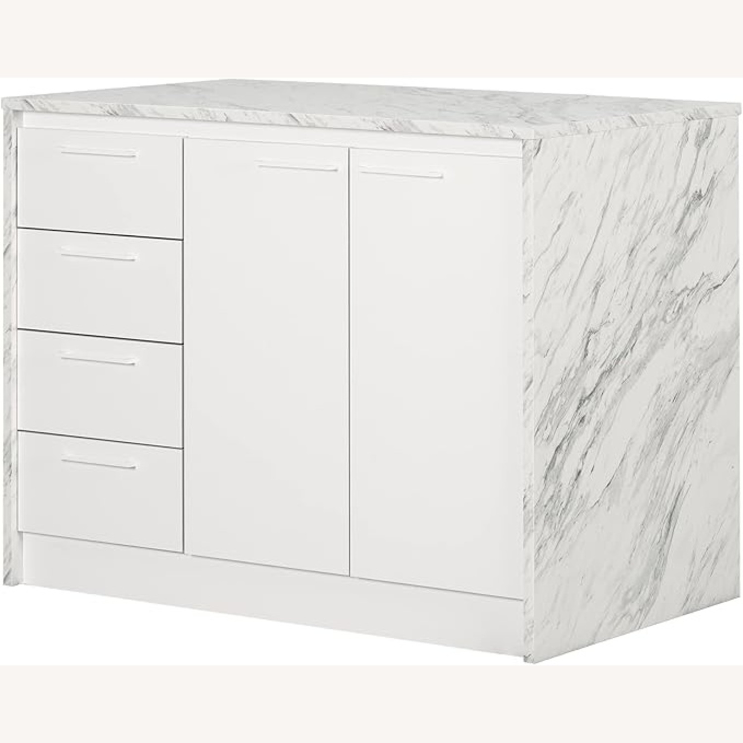 South Shore Furniture Marble Kitchen Island - image-7