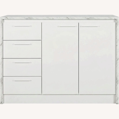 Used South Shore Furniture Marble Kitchen Island for sale on AptDeco
