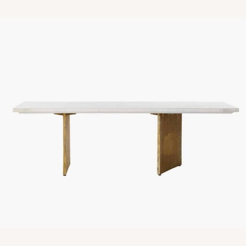 Used CB2 White Marble Coffee Table for sale on AptDeco
