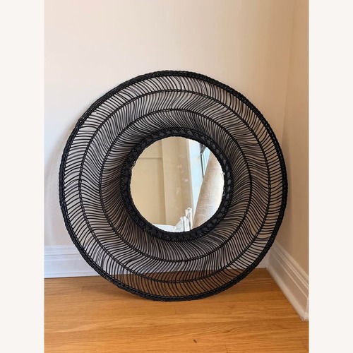 Used Article Meron Round Wall Mirror Black for sale on AptDeco