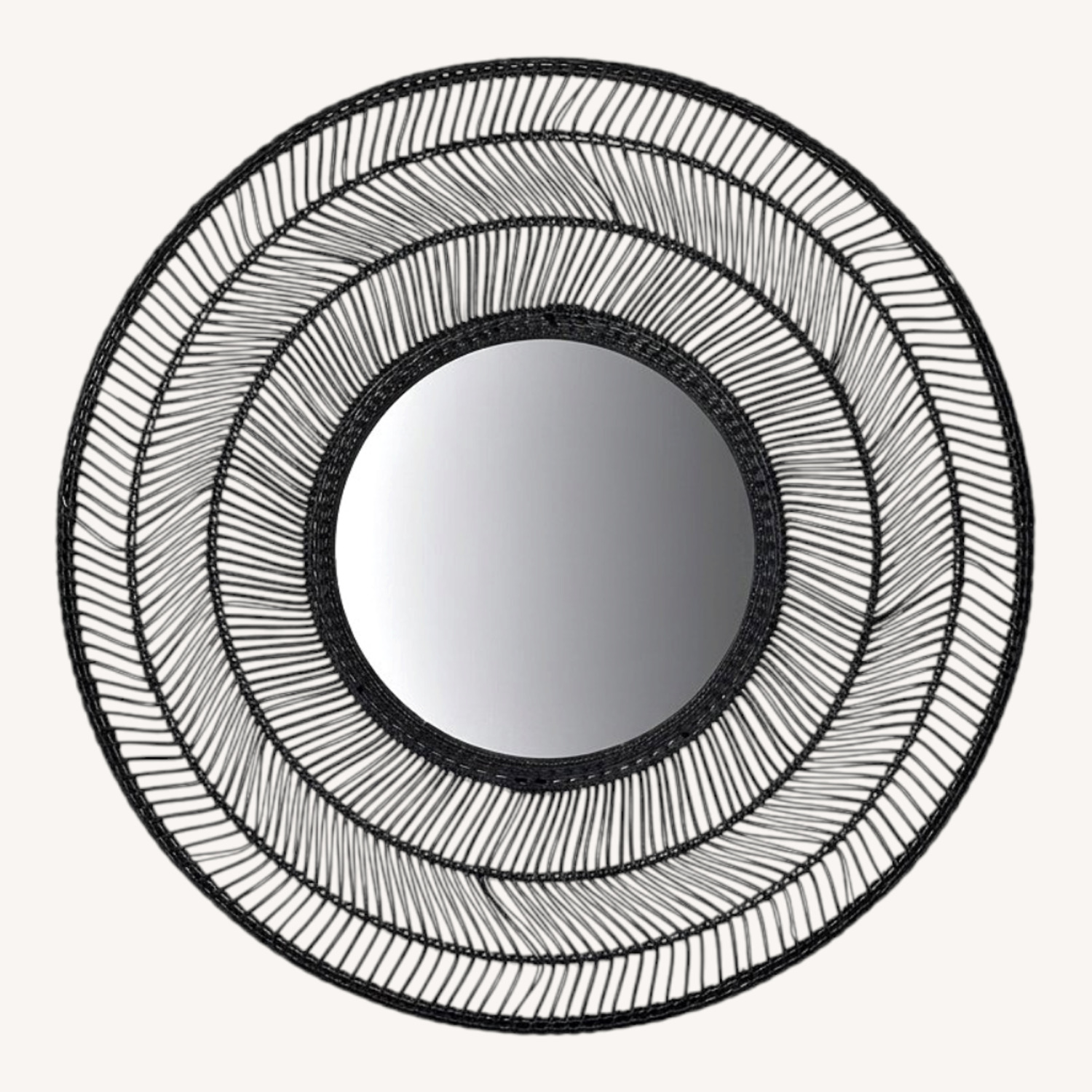 Article Meron Round Wall Mirror Black - image-0
