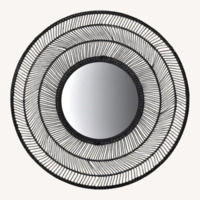 Article Meron Round Wall Mirror Black