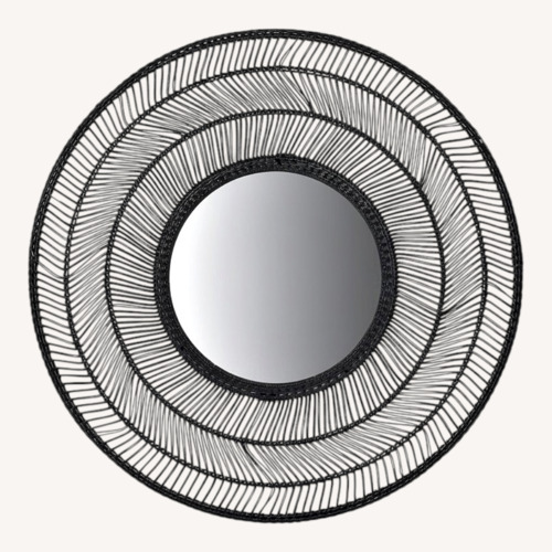 Used Article Meron Round Wall Mirror Black for sale on AptDeco