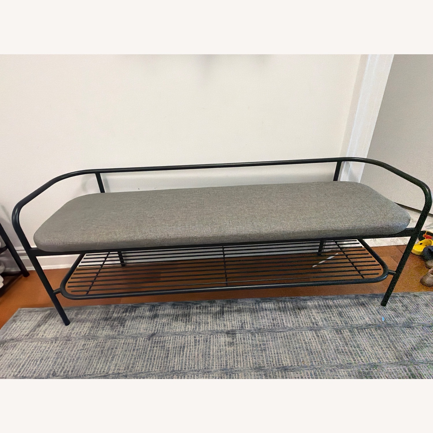 Room & Board Ebers Bench Dark Gray Bench - image-1