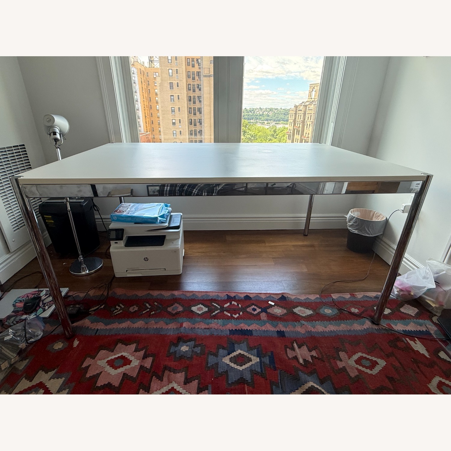 USM Modular Furniture White Metal Dining Table - image-2
