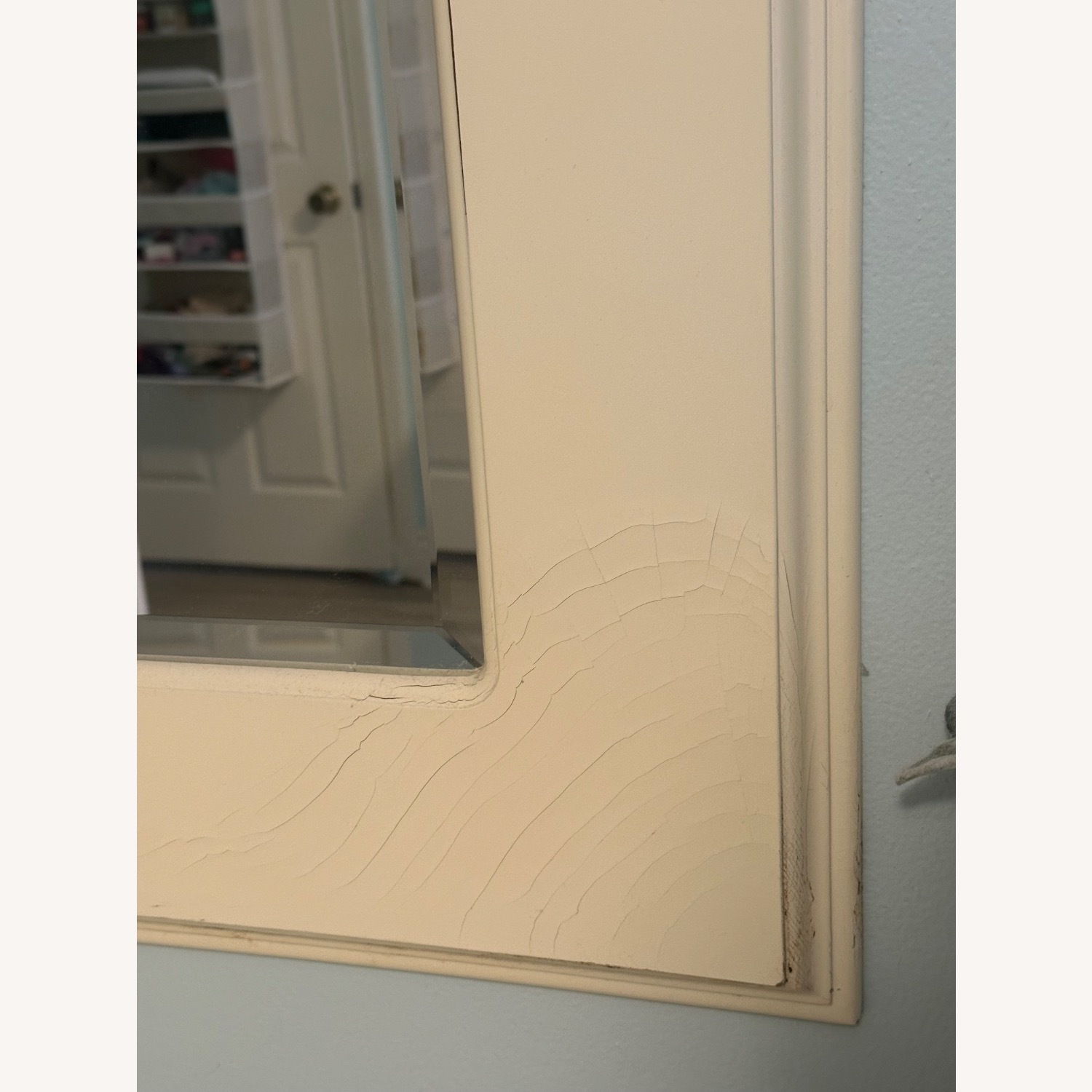 Bellini White Wood Angel Mirror  - image-2