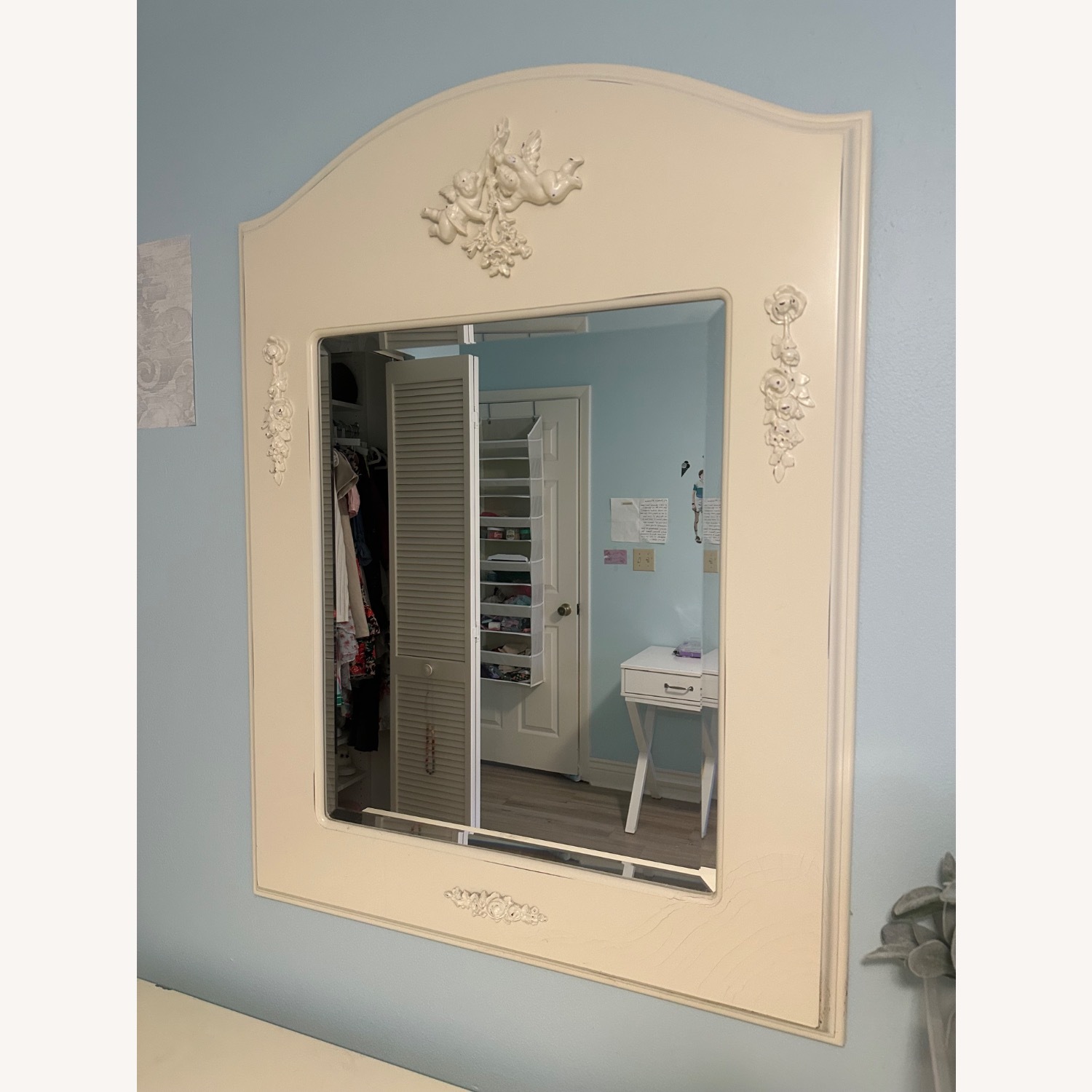 Bellini White Wood Angel Mirror  - image-3