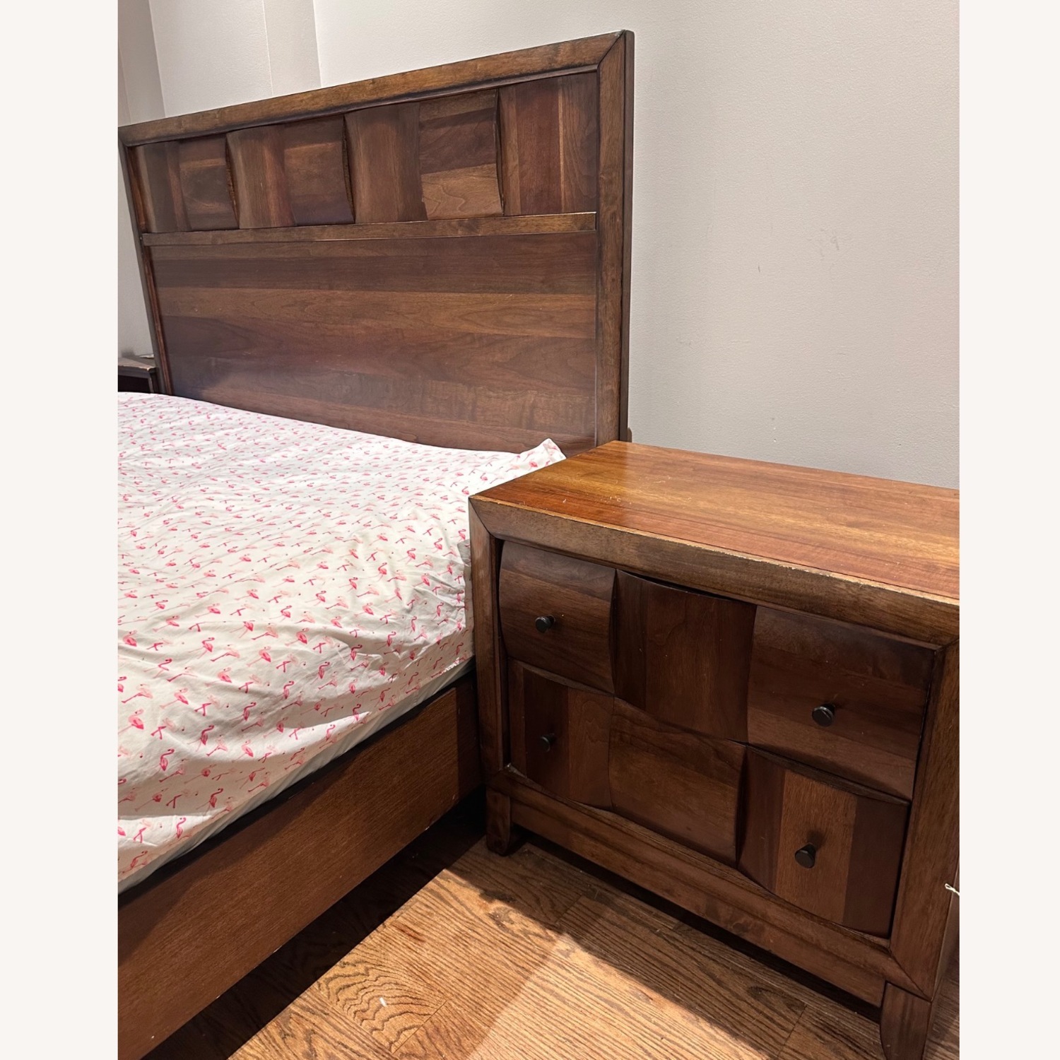 Raymour & Flanigan Jovie Dark Brown Wood Queen Bed - image-3