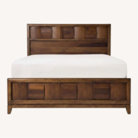 Raymour & Flanigan Jovie Dark Brown Wood Queen Bed