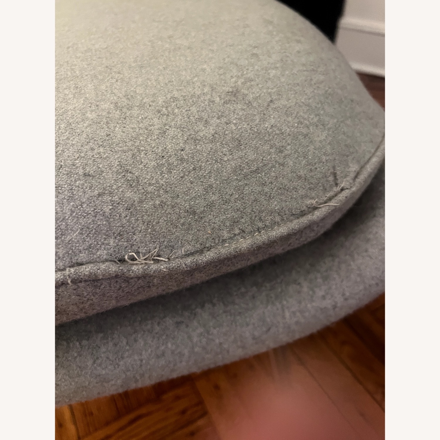 Light Gray Womb Replica Chair + Ottoman - image-4