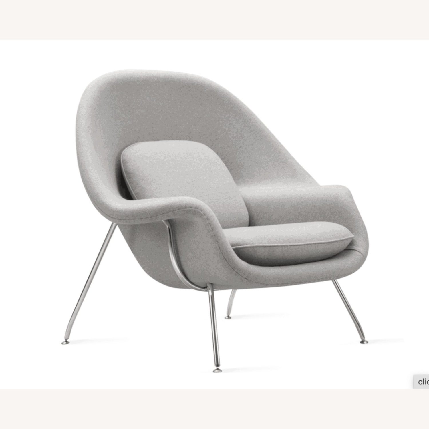 Light Gray Womb Replica Chair + Ottoman - image-5