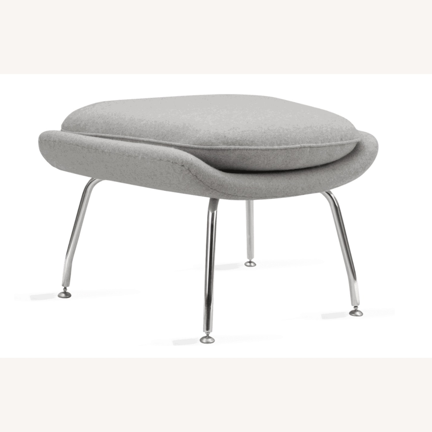 Light Gray Womb Replica Chair + Ottoman - image-6