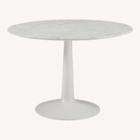 West Elm White Marble Dining Table