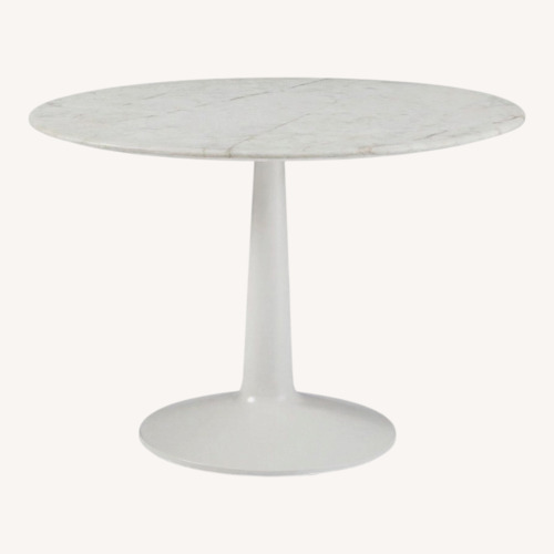 Used West Elm White Marble Dining Table for sale on AptDeco