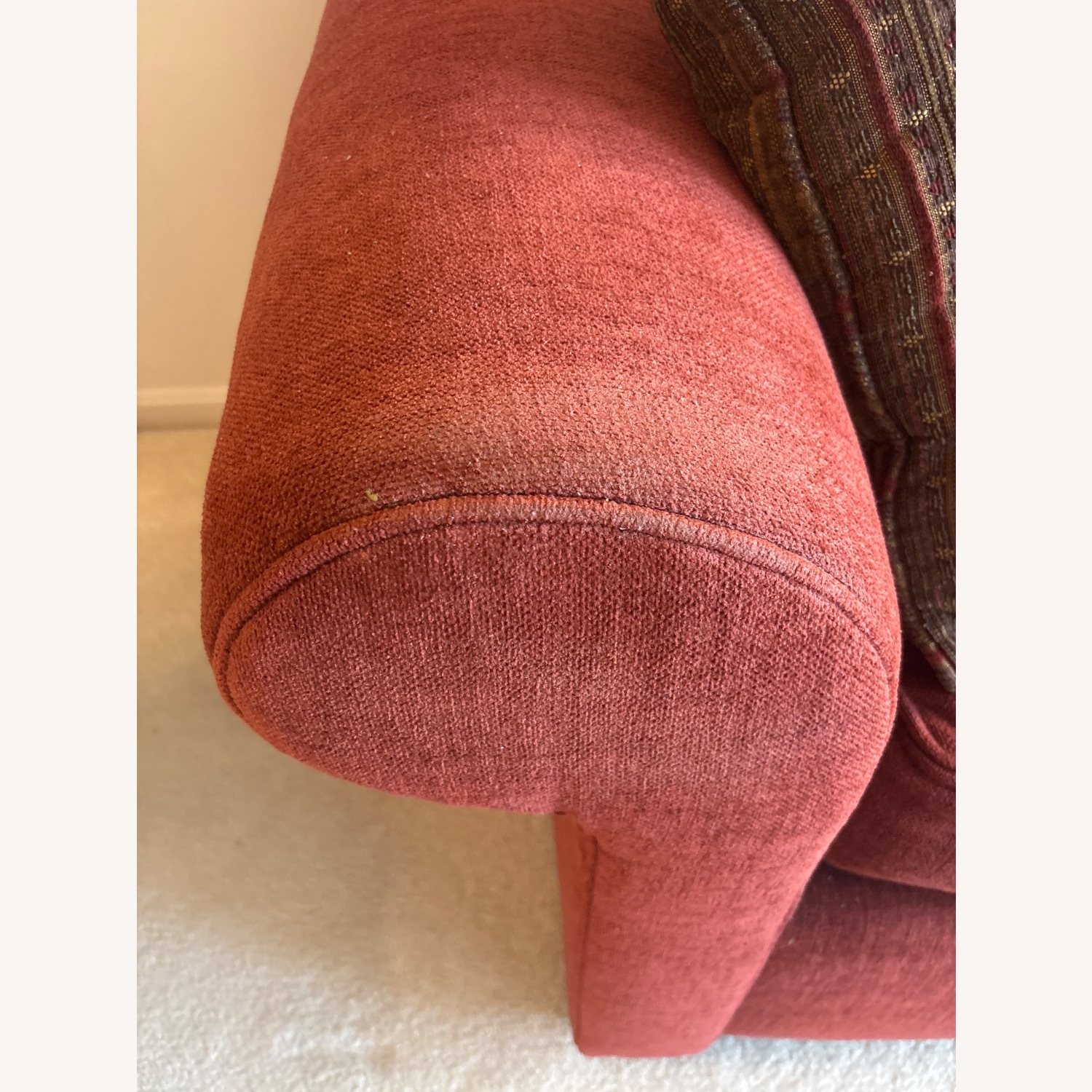 Storehouse Furniture Red Fabric 3+ Seater Sofa - image-4