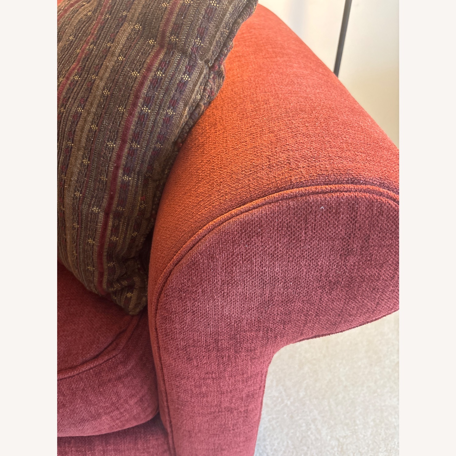 Storehouse Furniture Red Fabric 3+ Seater Sofa - image-5