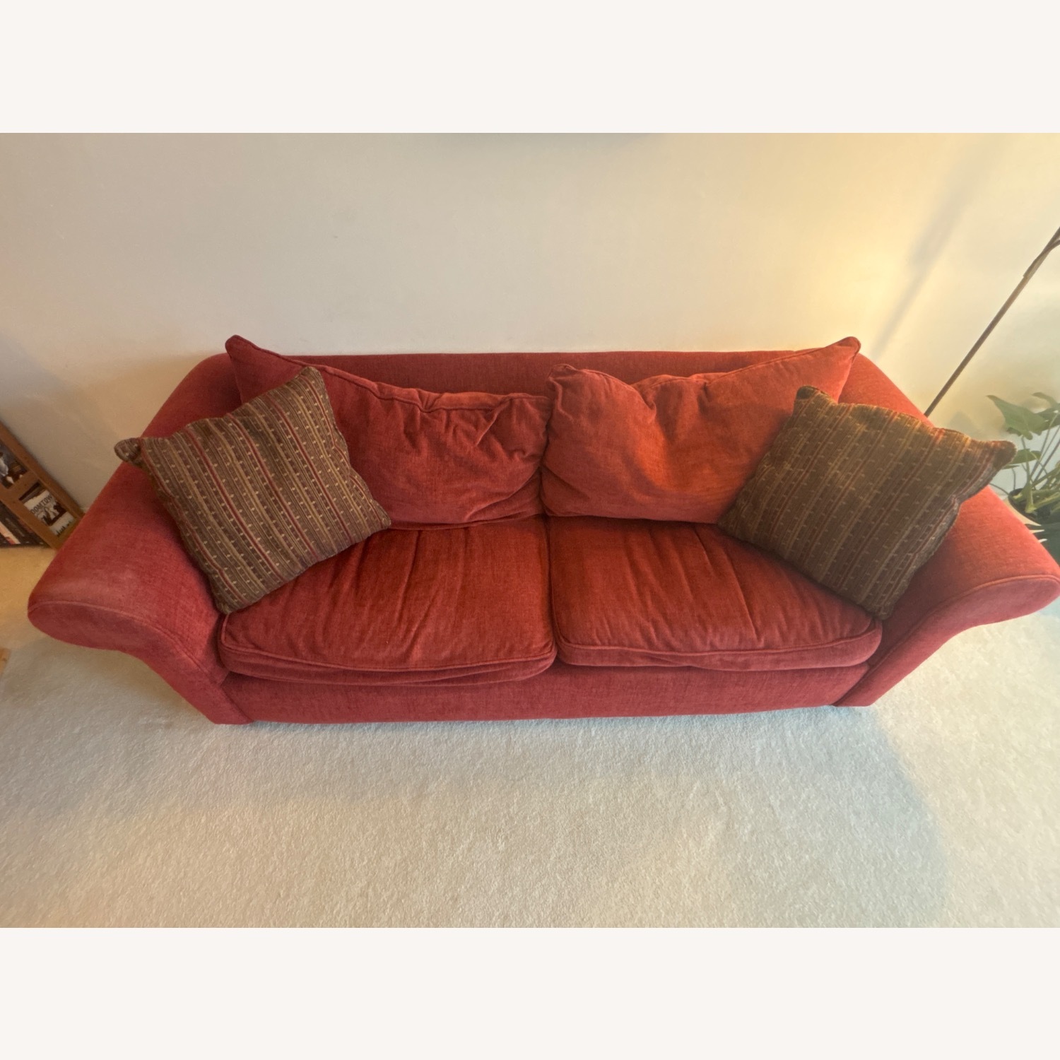 Storehouse Furniture Red Fabric 3+ Seater Sofa - image-7