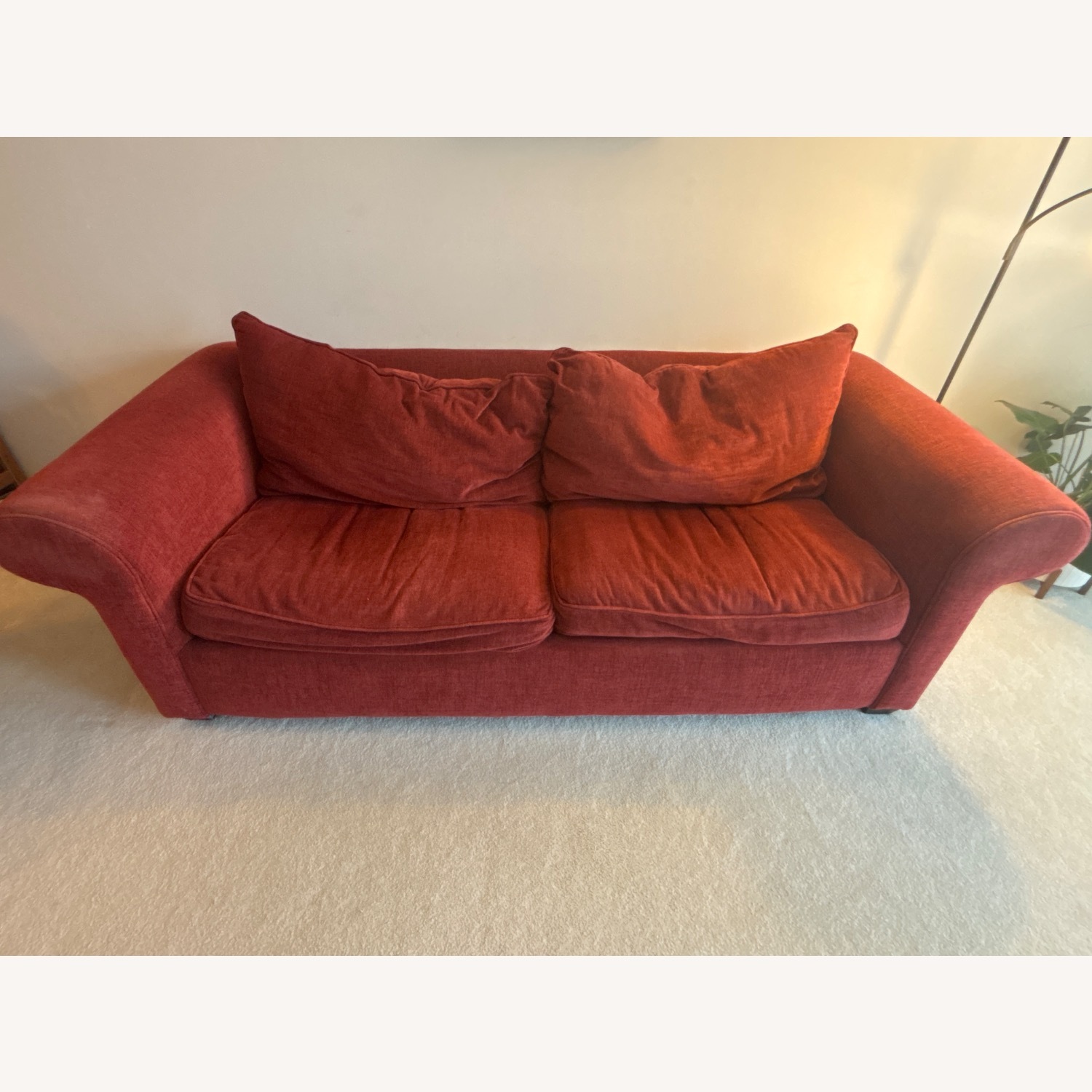 Storehouse Furniture Red Fabric 3+ Seater Sofa - image-6