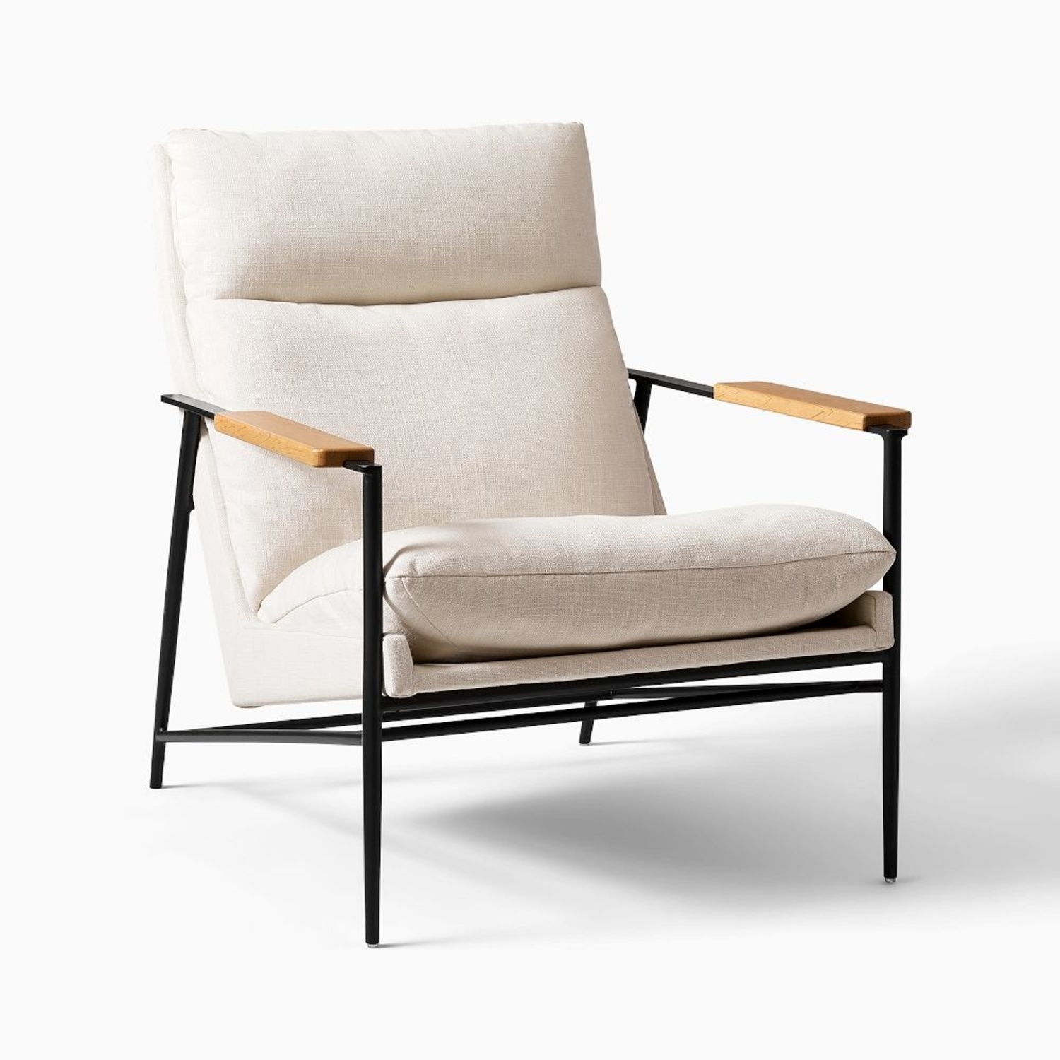 West Elm Kinsley White Armchair - image-4