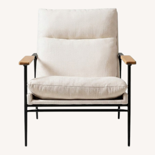 Used West Elm Kinsley White Armchair for sale on AptDeco