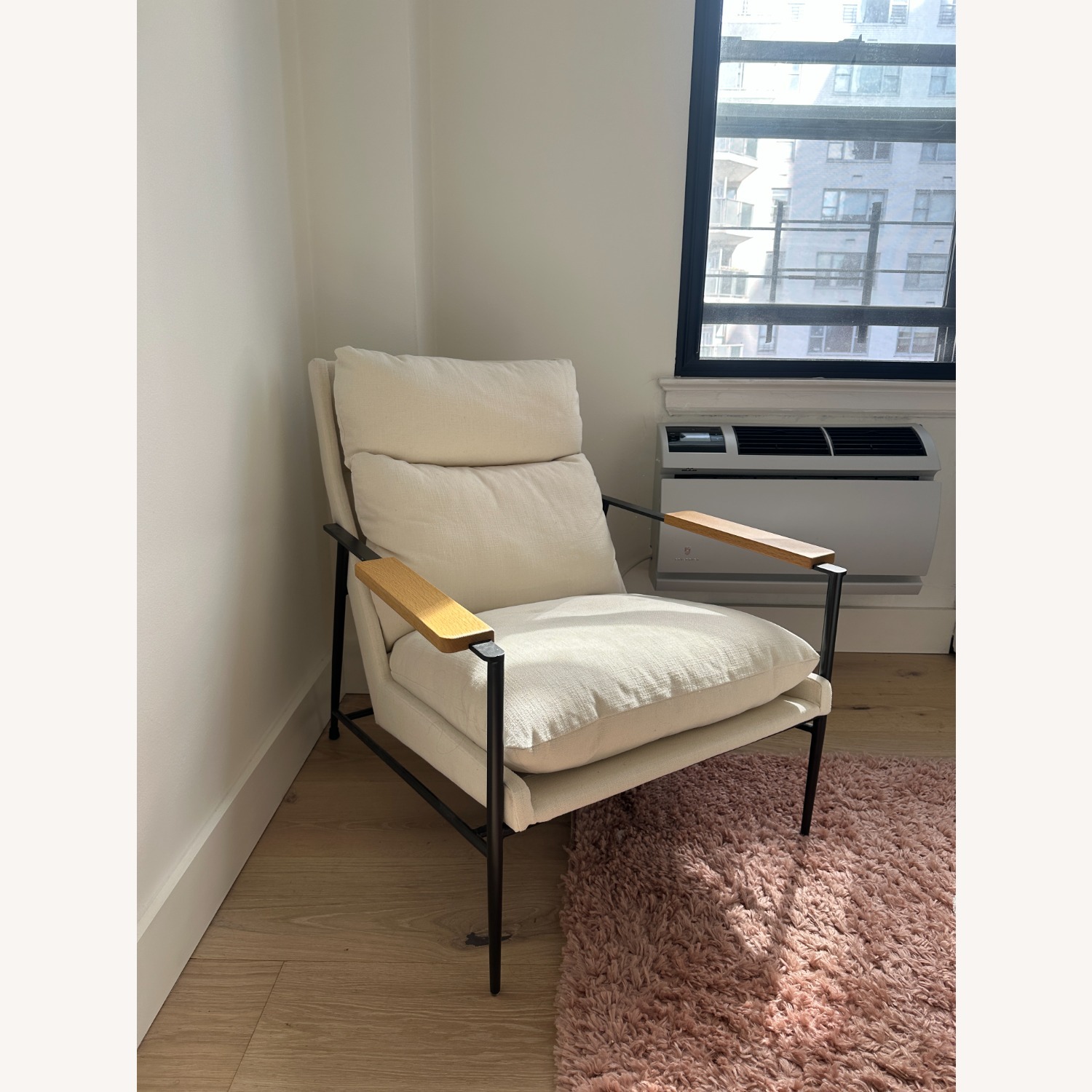 West Elm Kinsley White Armchair - image-2