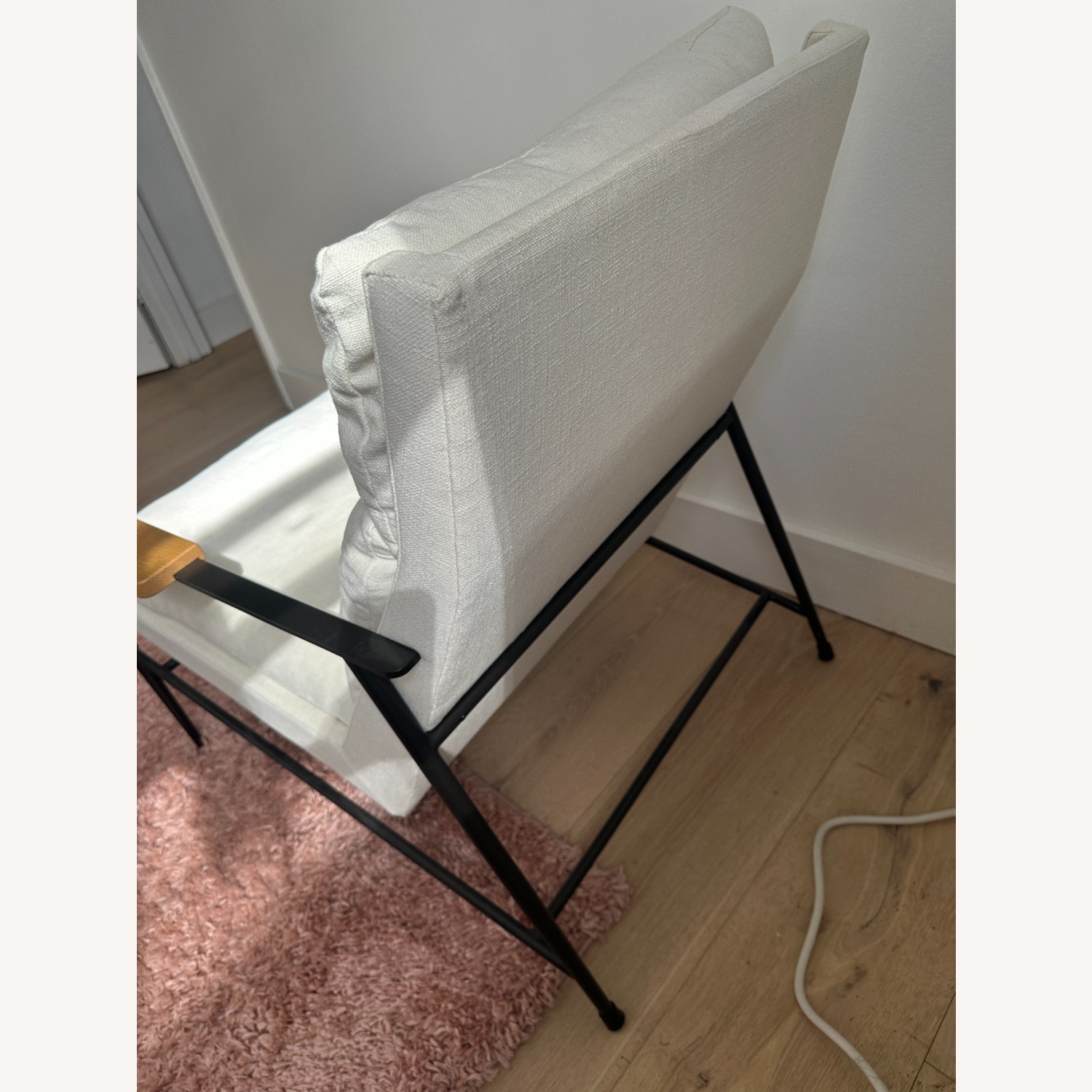 West Elm Kinsley White Armchair - image-3