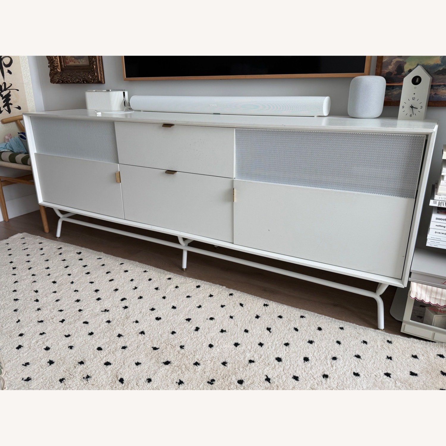 Blu Dot Dang White Wood Media Storage - image-1