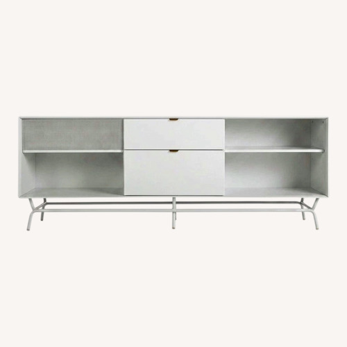 Used Blu Dot Dang White Wood Media Storage for sale on AptDeco