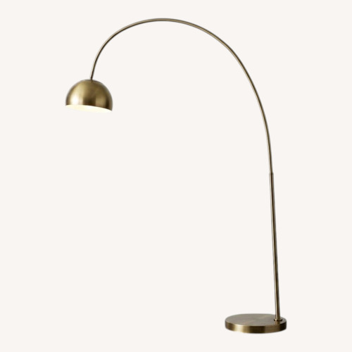 Used West Elm Gold Metal Floor Lamp for sale on AptDeco