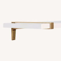 Rejuvenation White Wood Wall Shelf