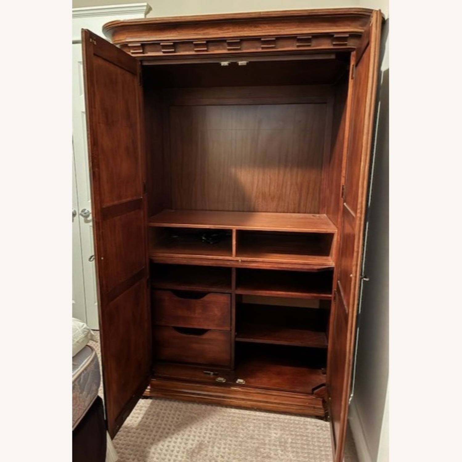 Dark Brown Wood Armoires - image-3