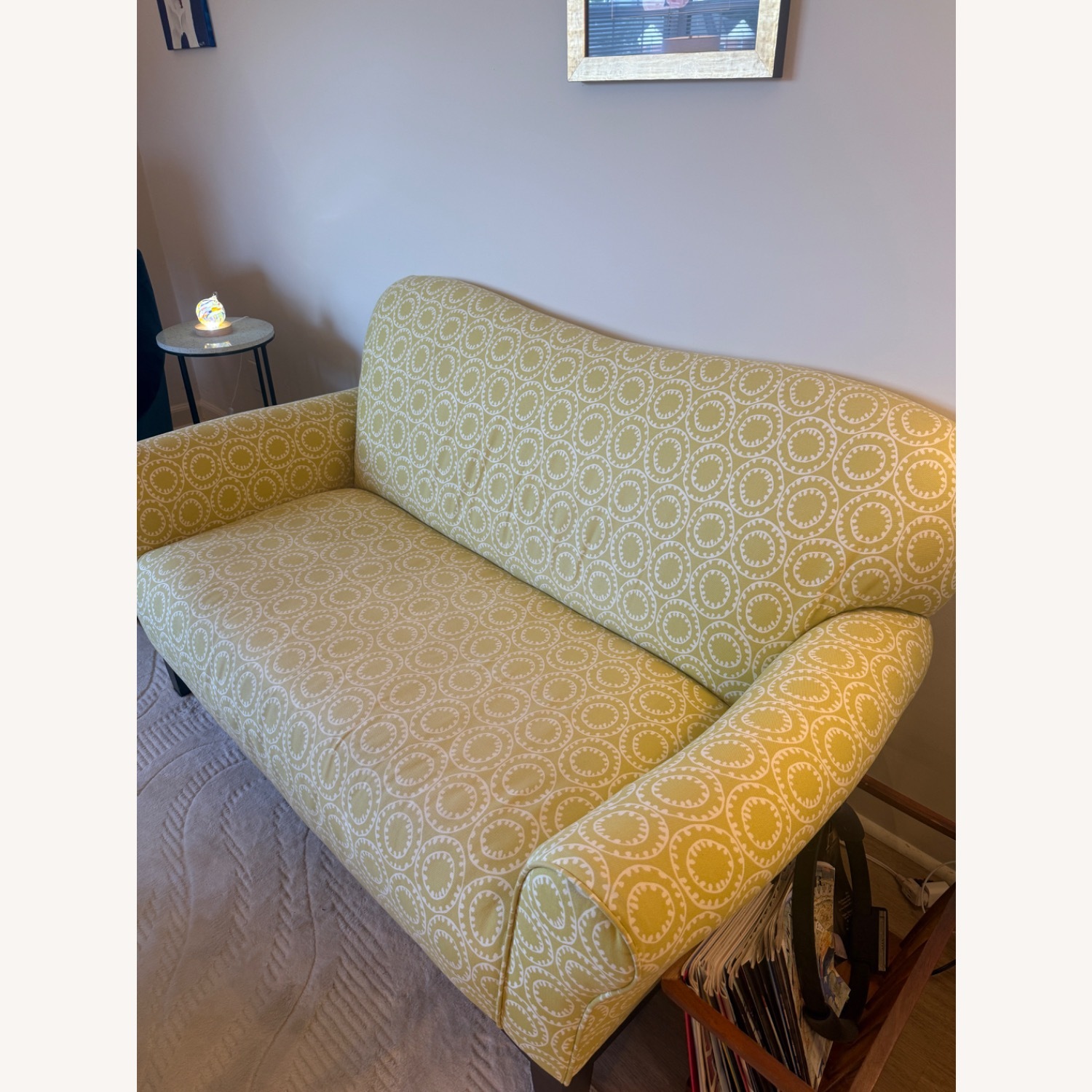 Green Fabric Loveseat - image-3