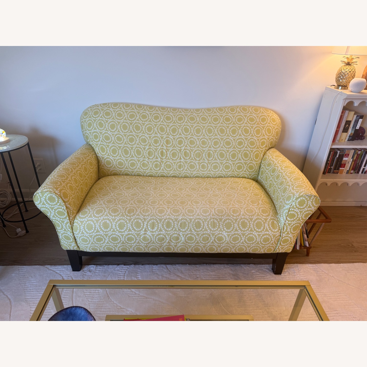 Green Fabric Loveseat - image-1