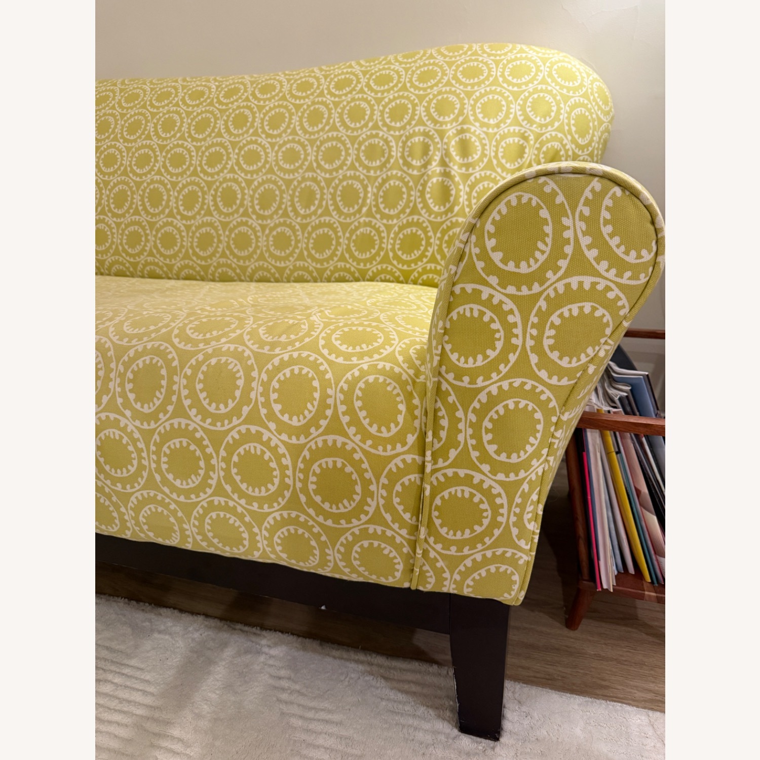 Green Fabric Loveseat - image-5