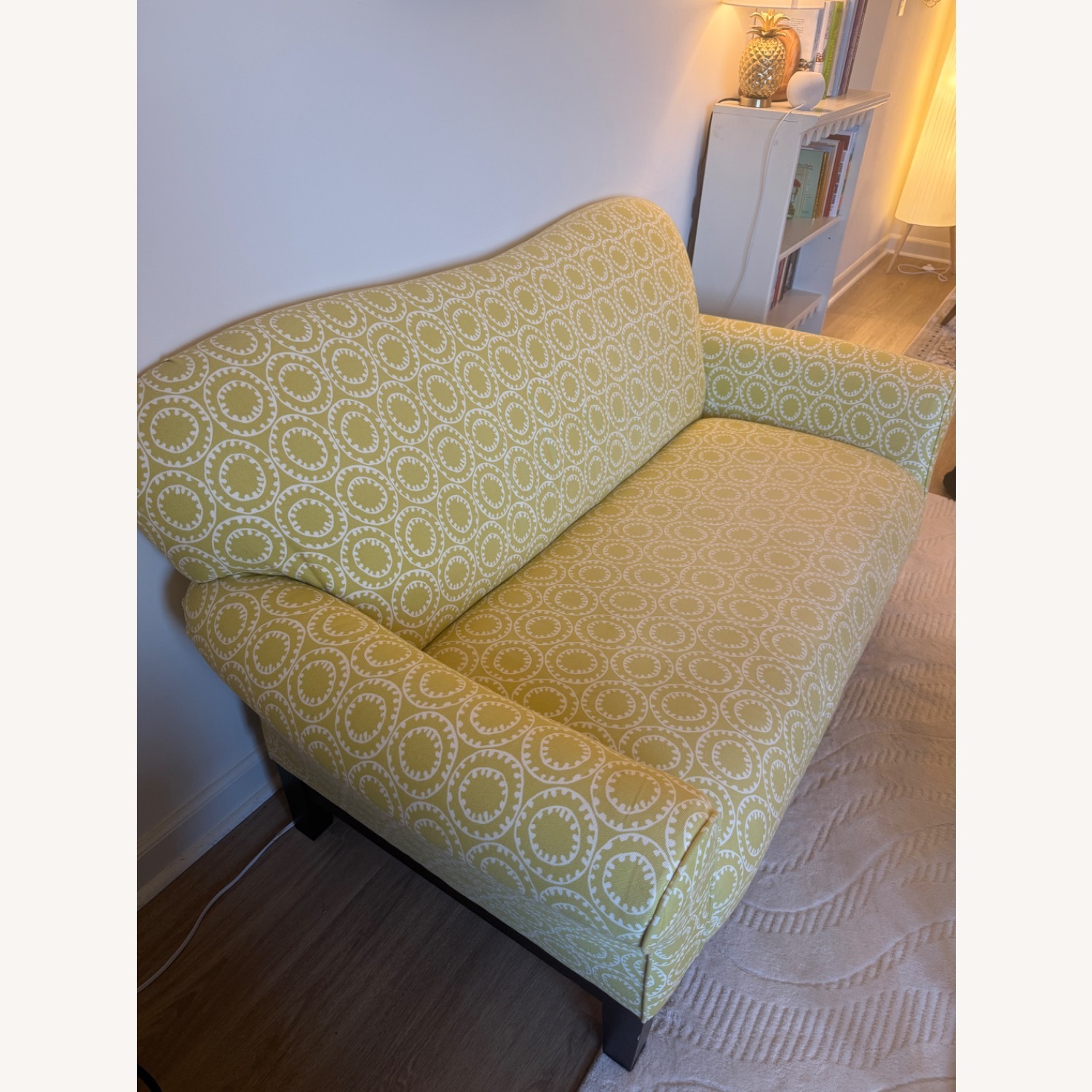 Green Fabric Loveseat - image-2