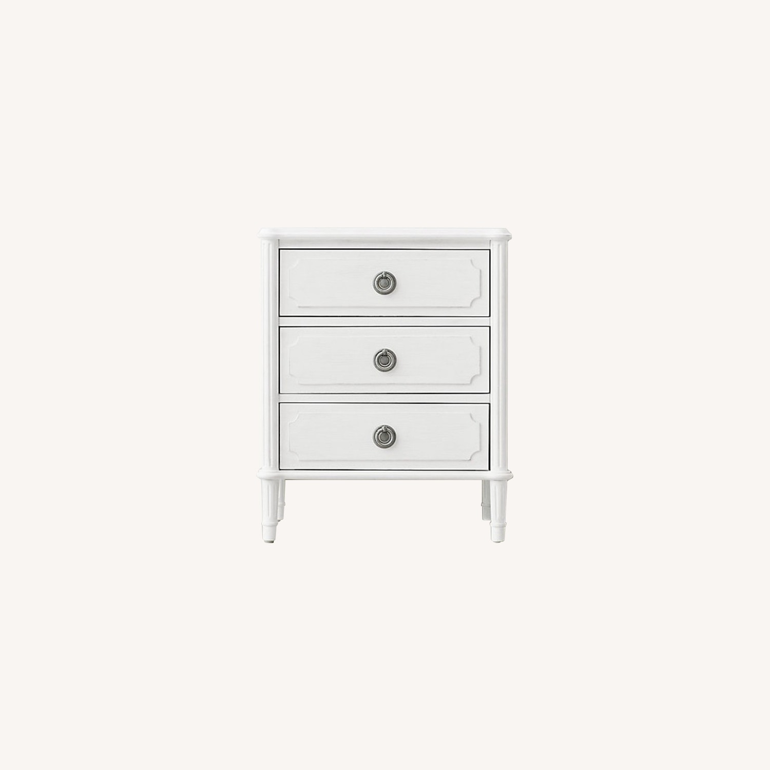 Restoration Hardware 3-Drawer White Nightstands - image-6