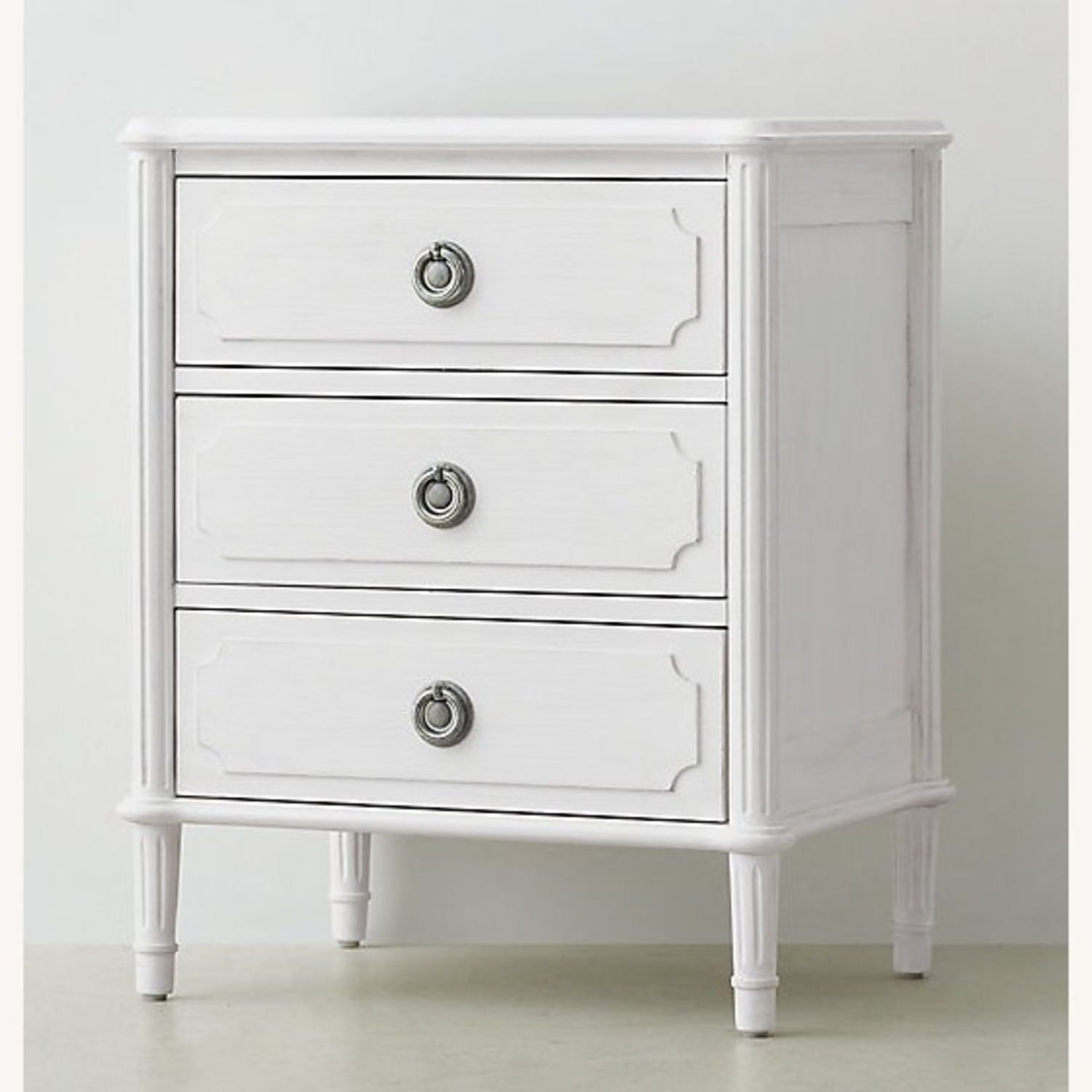 Restoration Hardware 3-Drawer White Nightstands - image-2