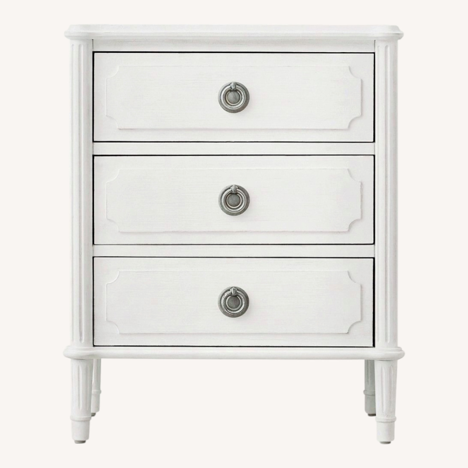Restoration Hardware 3-Drawer White Nightstands - image-0