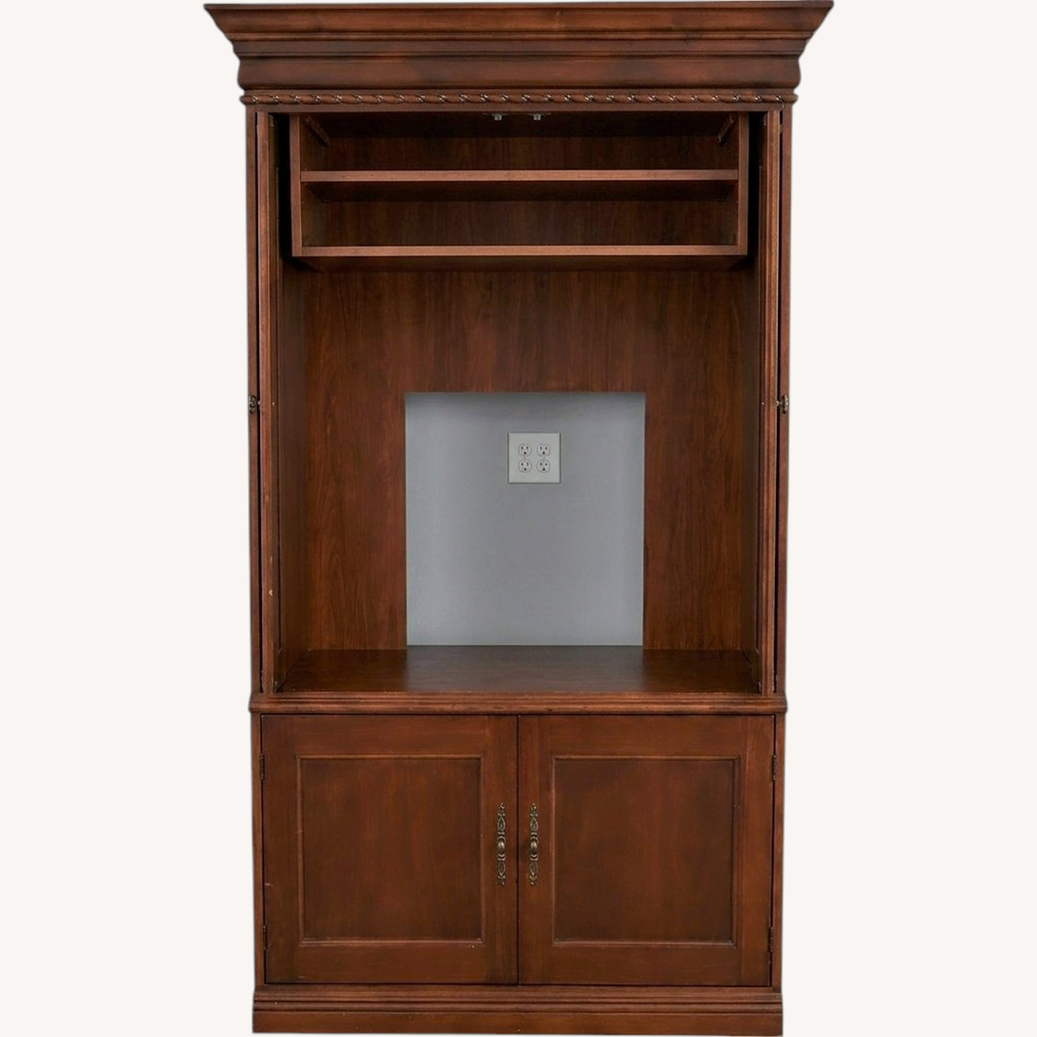 Dark Brown Wood Chest - image-0