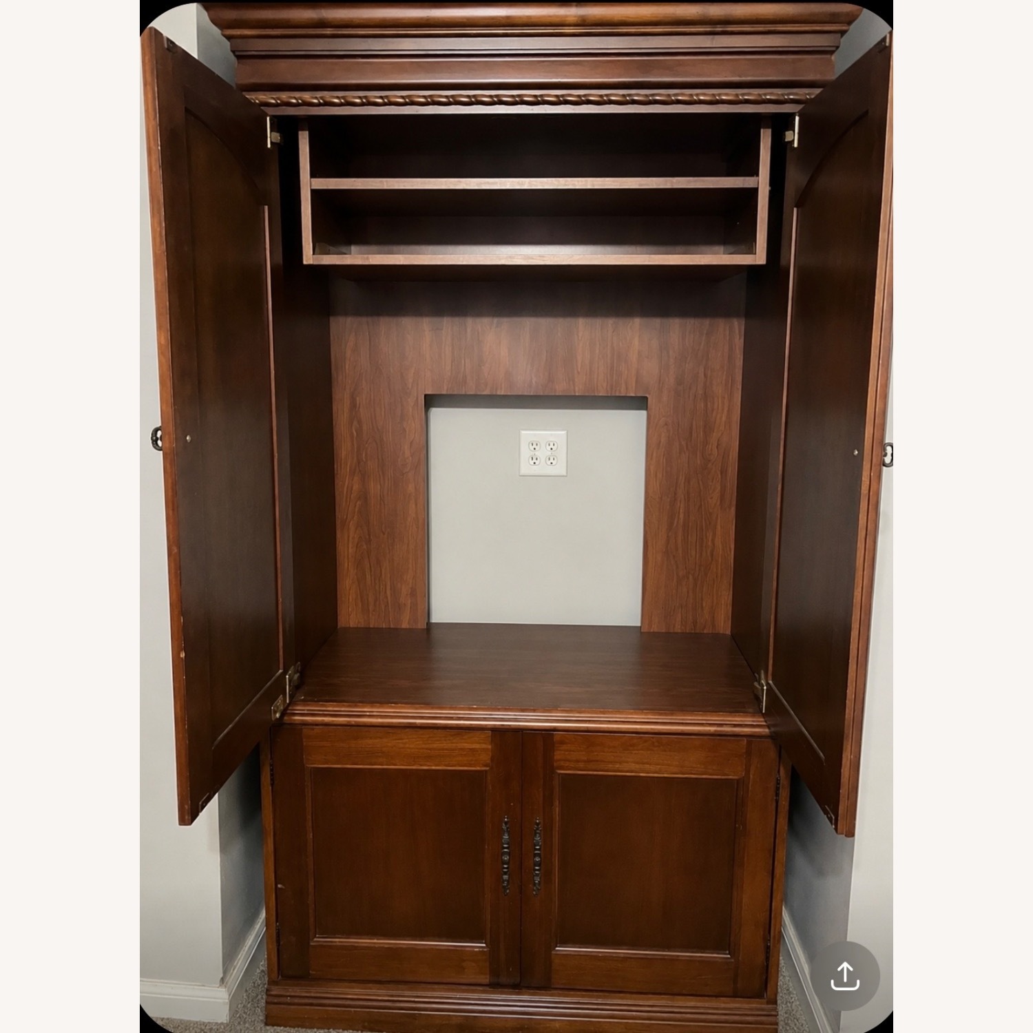 Dark Brown Wood Chest - image-1