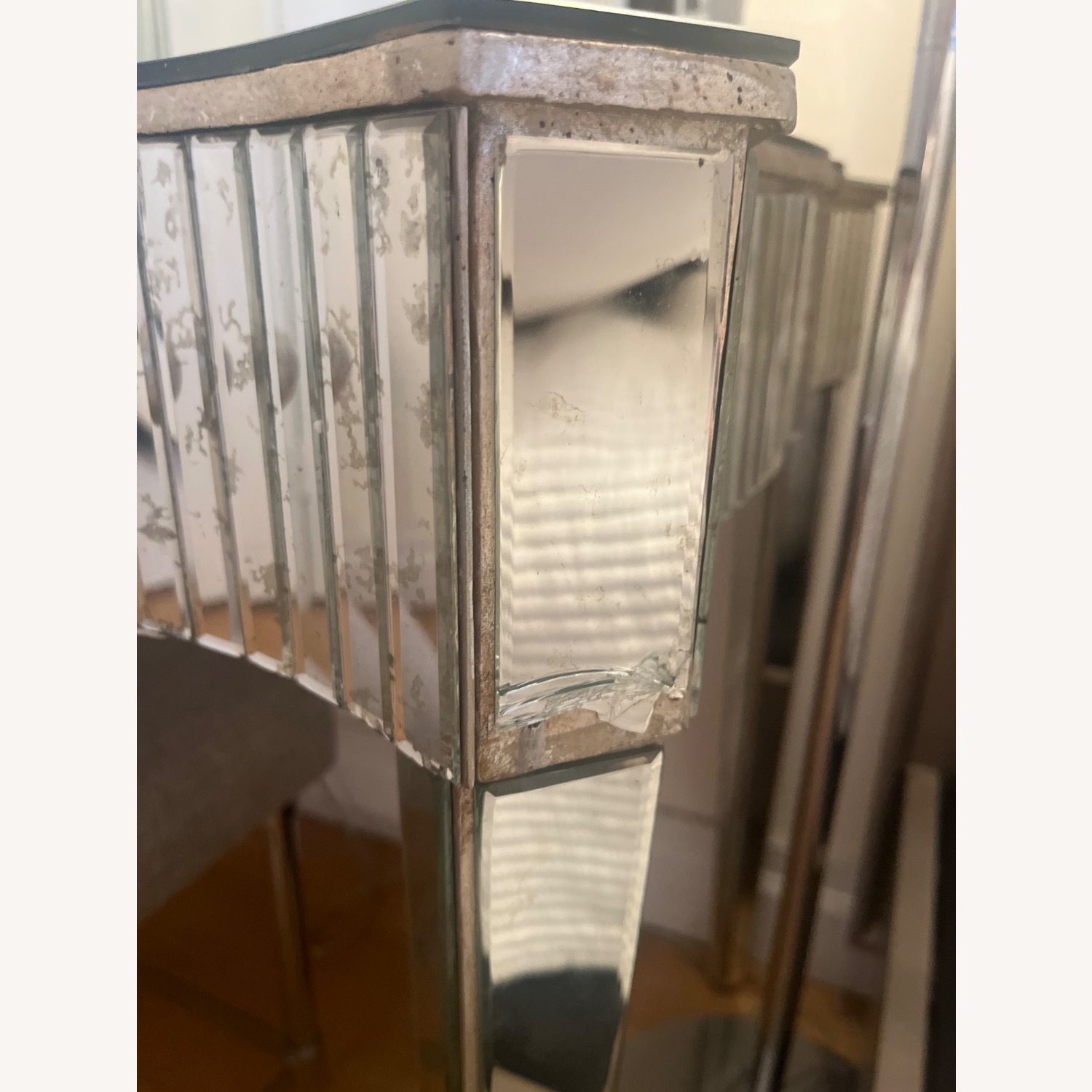 Mirrored Glass Desk - image-2