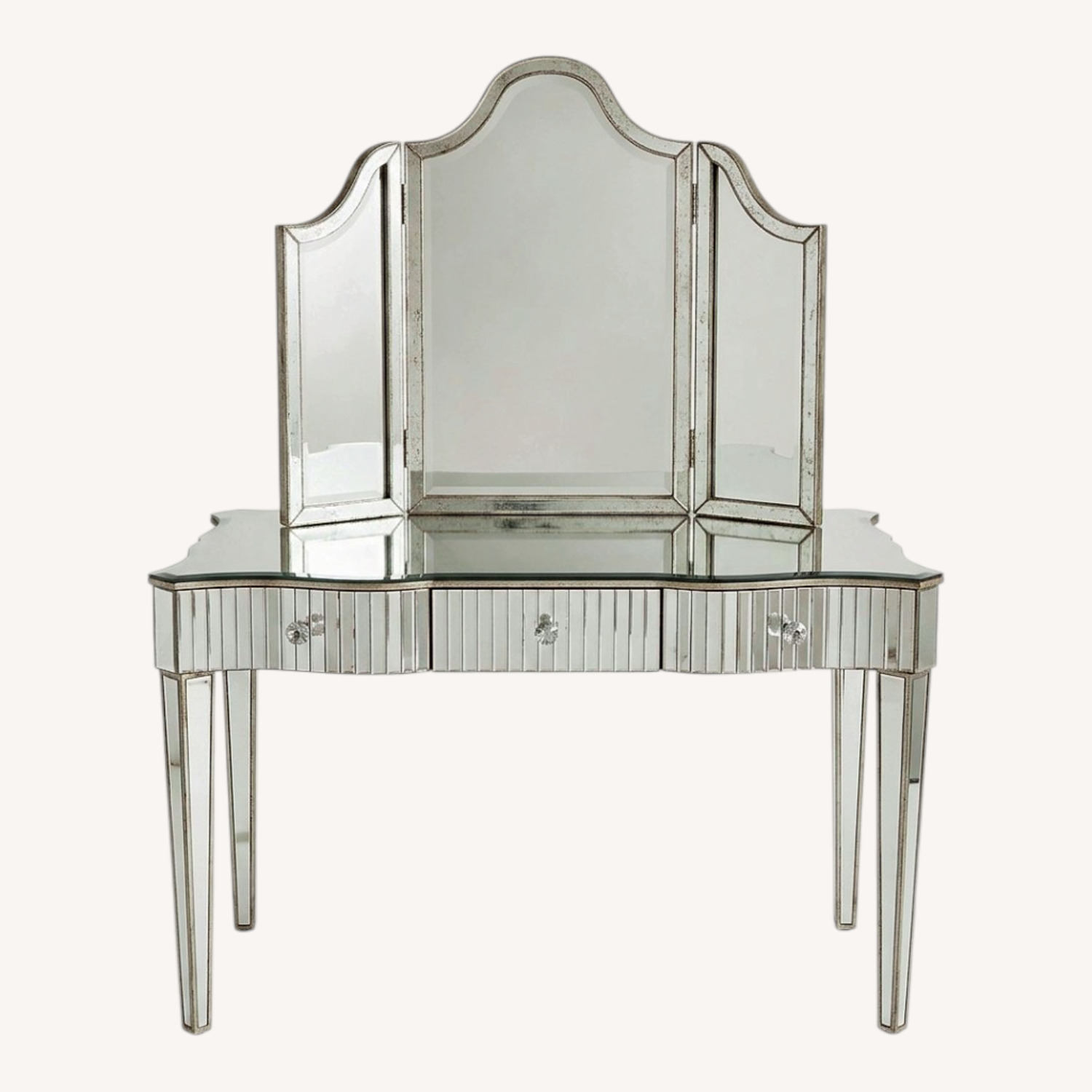 Mirrored Glass Desk - image-0