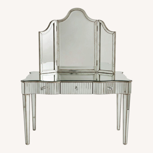 Used Mirrored Glass Desk for sale on AptDeco