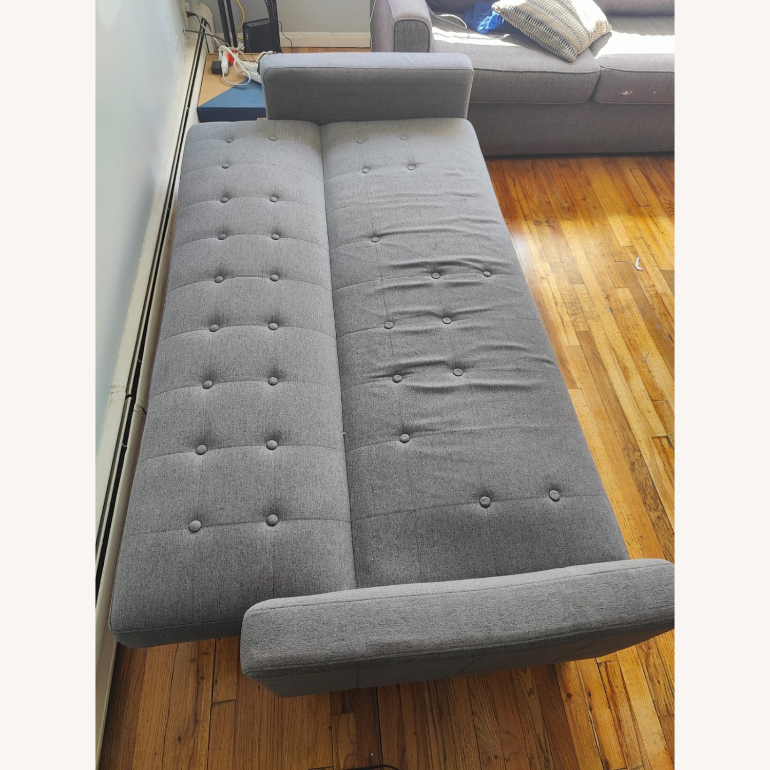 Raymour & Flanigan Light Gray Fabric Sleeper Sofa - image-2