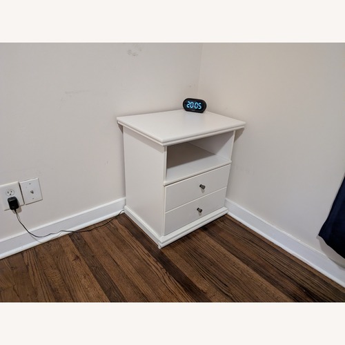 Used Ashley Furniture Bostwick Shoals White Wood Nightstand for sale on AptDeco