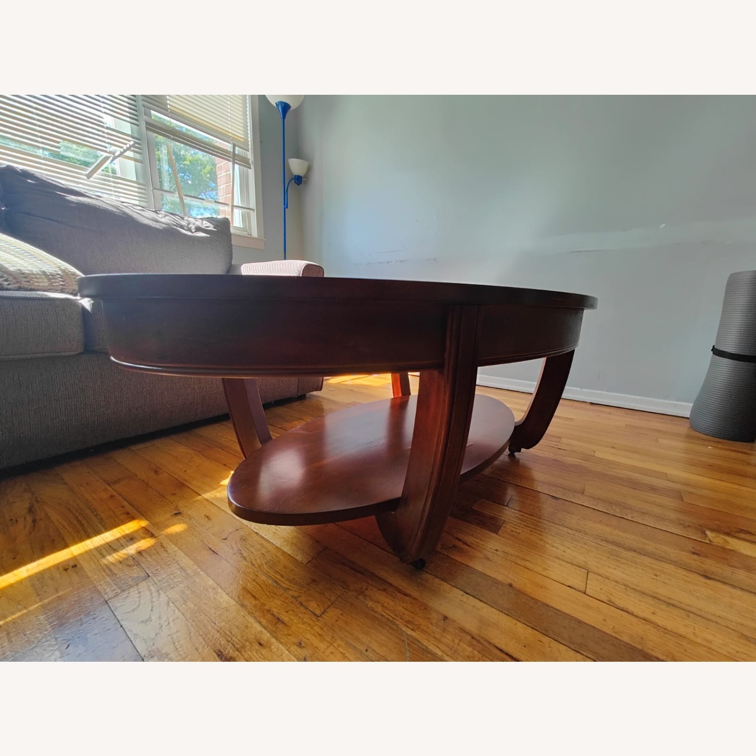 Dark Brown Glass Coffee Table - image-2