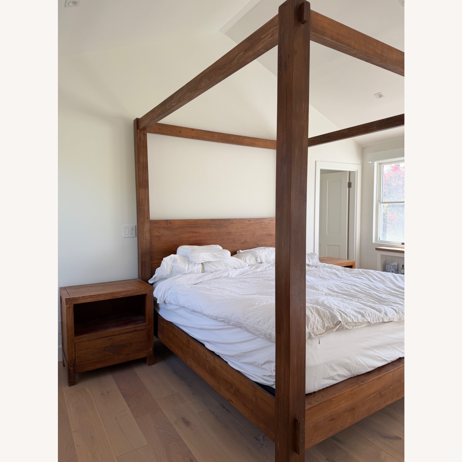 Pottery Barn Menlo Natural Wood King Bed - image-4